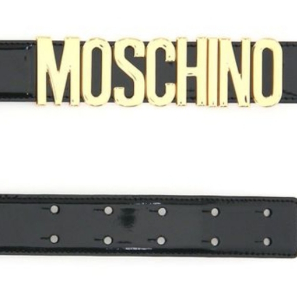 MOSCHINO Black Logo Belt - Picture 5 of 8